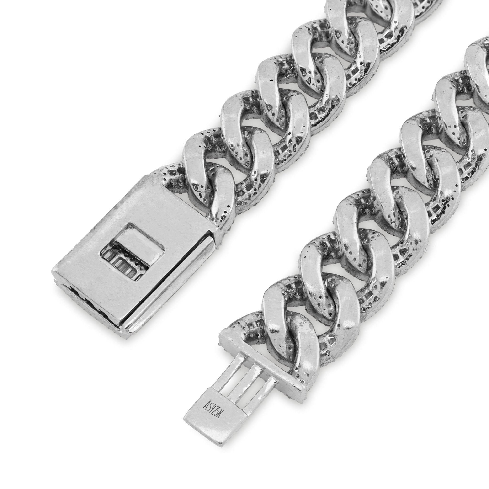 925 SS 6.31CT Natural Diamond Cuban Link 11MM 8" Men Women 38.4g Bracelet - Elite Jewelers - Bracelets