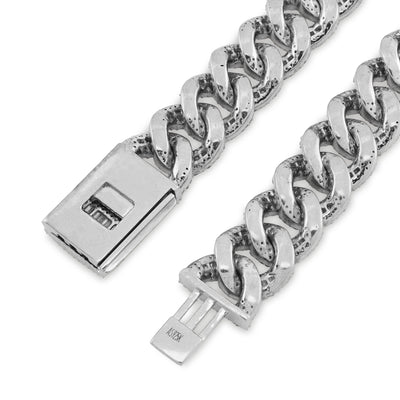 925 SS 6.31CT Natural Diamond Cuban Link 11MM 8" Men Women 38.4g Bracelet - Elite Jewelers - Bracelets
