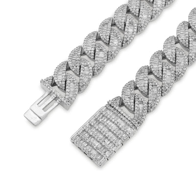 925 SS 6.31CT Natural Diamond Cuban Link 11MM 8" Men Women 38.4g Bracelet - Elite Jewelers - Bracelets