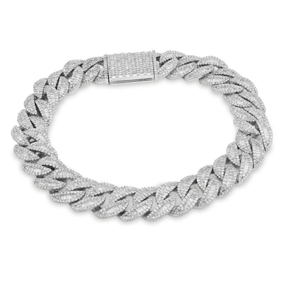 925 SS 6.31CT Natural Diamond Cuban Link 11MM 8" Men Women 38.4g Bracelet - Elite Jewelers - Bracelets