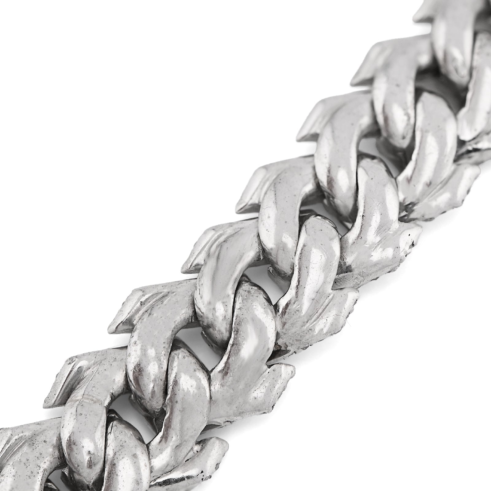 925 SS 7.23CT Natural Diamond Snake Cuban Link 12MM Mens 8" Bracelet 47.2g - Elite Jewelers - Bracelets