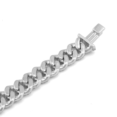 925 SS 8.10CT Natural Diamond 7MM Round Cuban Chain 22" Men Women Necklace - Elite Jewelers-Necklaces