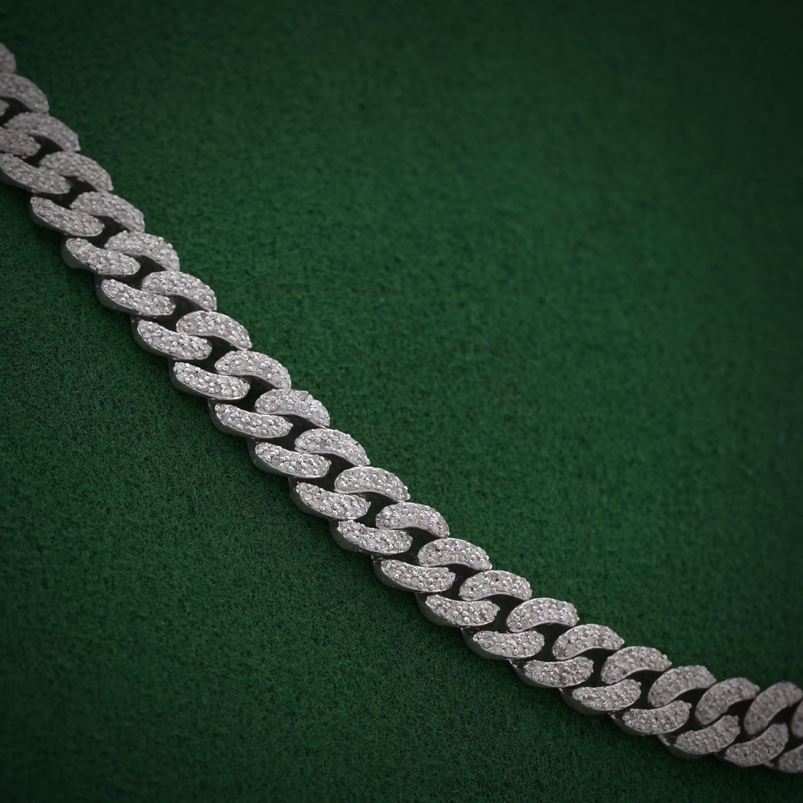 925 SS 8.10CT Natural Diamond 7MM Round Cuban Chain 22" Men Women Necklace - Elite Jewelers-Necklaces