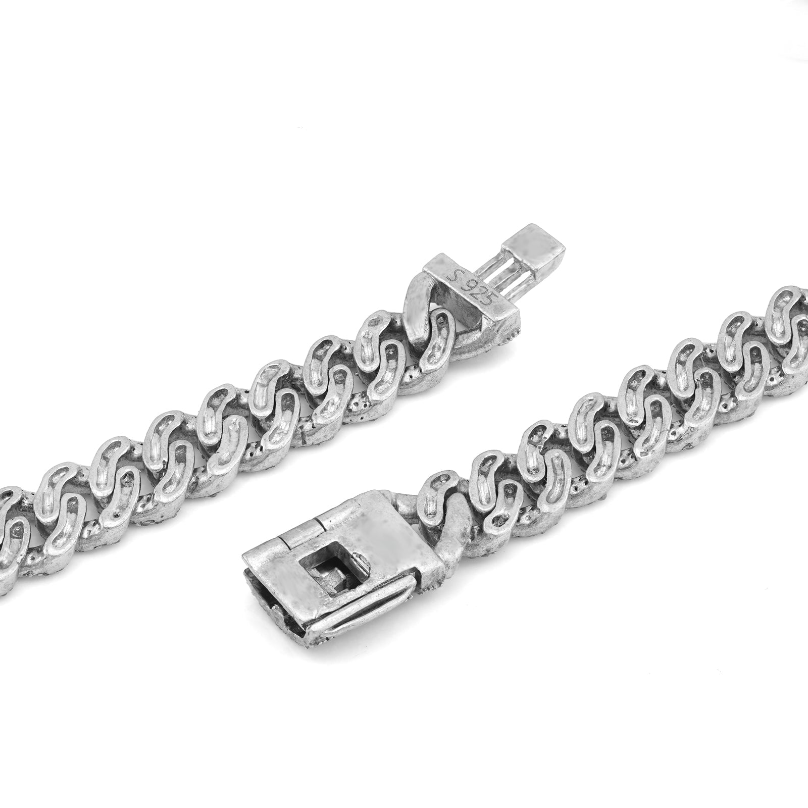 925 SS 8.10CT Natural Diamond 7MM Round Cuban Chain 22" Men Women Necklace - Elite Jewelers-Necklaces