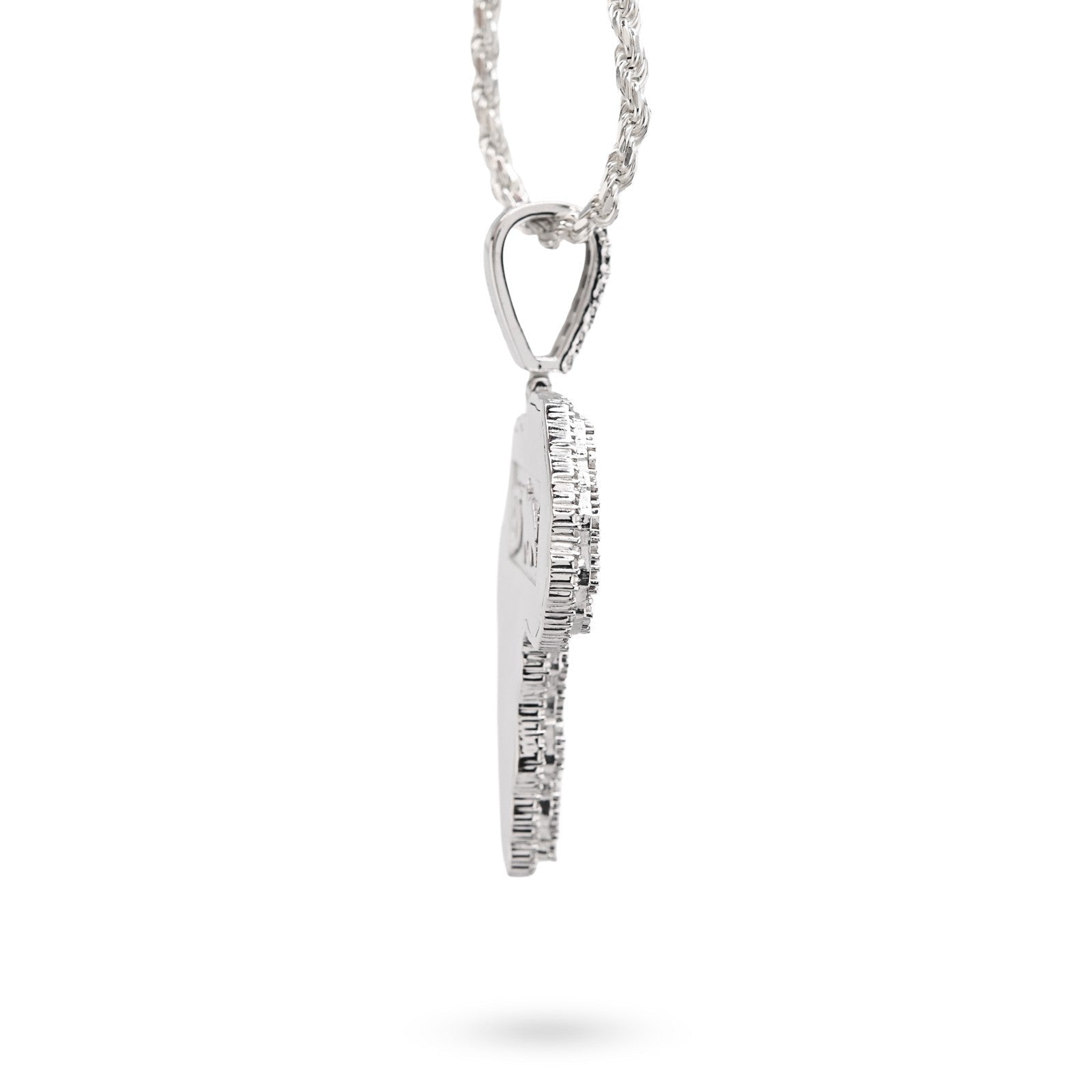 925 Sterling Silver 0.83CTW Natural Diamond Africa Continent Map Pendant 17.1gms - Elite Jewelers - Charms & Pendants
