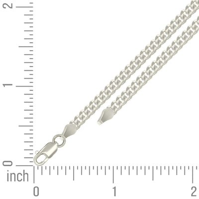 925 Sterling Silver Solid Miami Cuban Bracelet 4MM 7 Inch Unisex 8.1g Armlet - Elite Jewelers - Bracelets