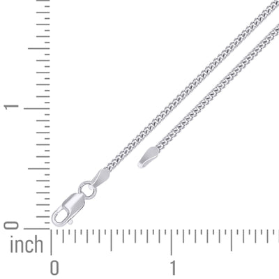 925 Sterling Silver Solid Miami Cuban Chain Rhodium 2MM 24 Inch 6.5g Necklace - Elite Jewelers - Necklaces & Chains