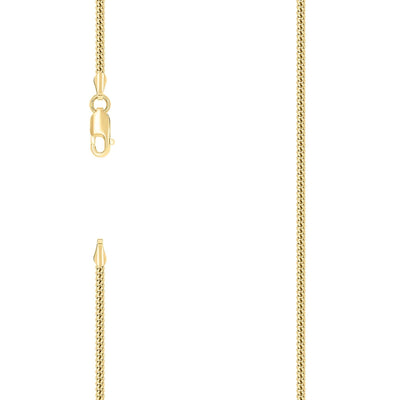 925 Sterling Silver Solid Miami Cuban Chain Yellow 2MM 20 Inch 5.5g Necklace - Elite Jewelers - Necklaces & Chains