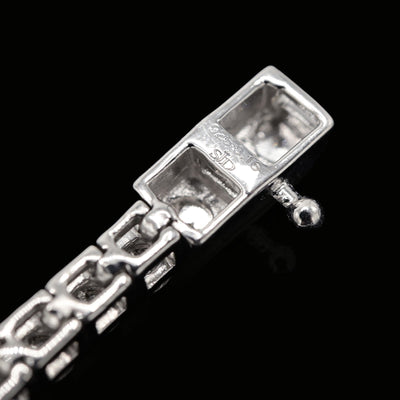 925 Sterling Silver Women 0.16 CTW Diamond Fanouk Tennis Bracelet 6g 7In Armlet - Elite Jewelers - Bracelets