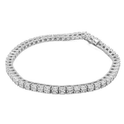 925 Sterling Silver Women 0.16 CTW Diamond Fanouk Tennis Bracelet 6g 7In Armlet - Elite Jewelers - Bracelets
