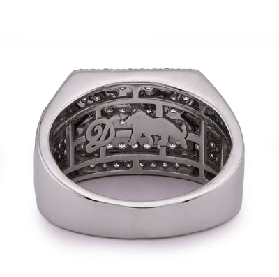 925 WS 1.18CT Men Rectangle Diamond Cut Lab Diamond Pinky Ring - Elite Jewelers - Rings