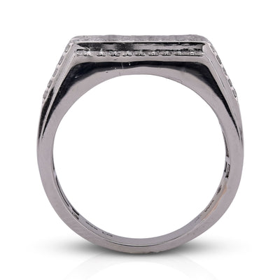 925 WS 1.18CT Men Rectangle Diamond Cut Lab Diamond Pinky Ring - Elite Jewelers - Rings