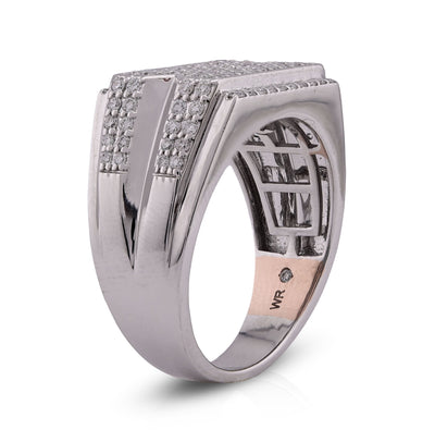 925 WS 1.18CT Men Rectangle Diamond Cut Lab Diamond Pinky Ring - Elite Jewelers - Rings