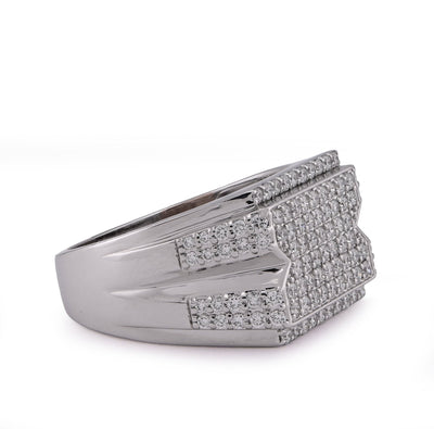 925 WS 1.18CT Men Rectangle Diamond Cut Lab Diamond Pinky Ring - Elite Jewelers - Rings