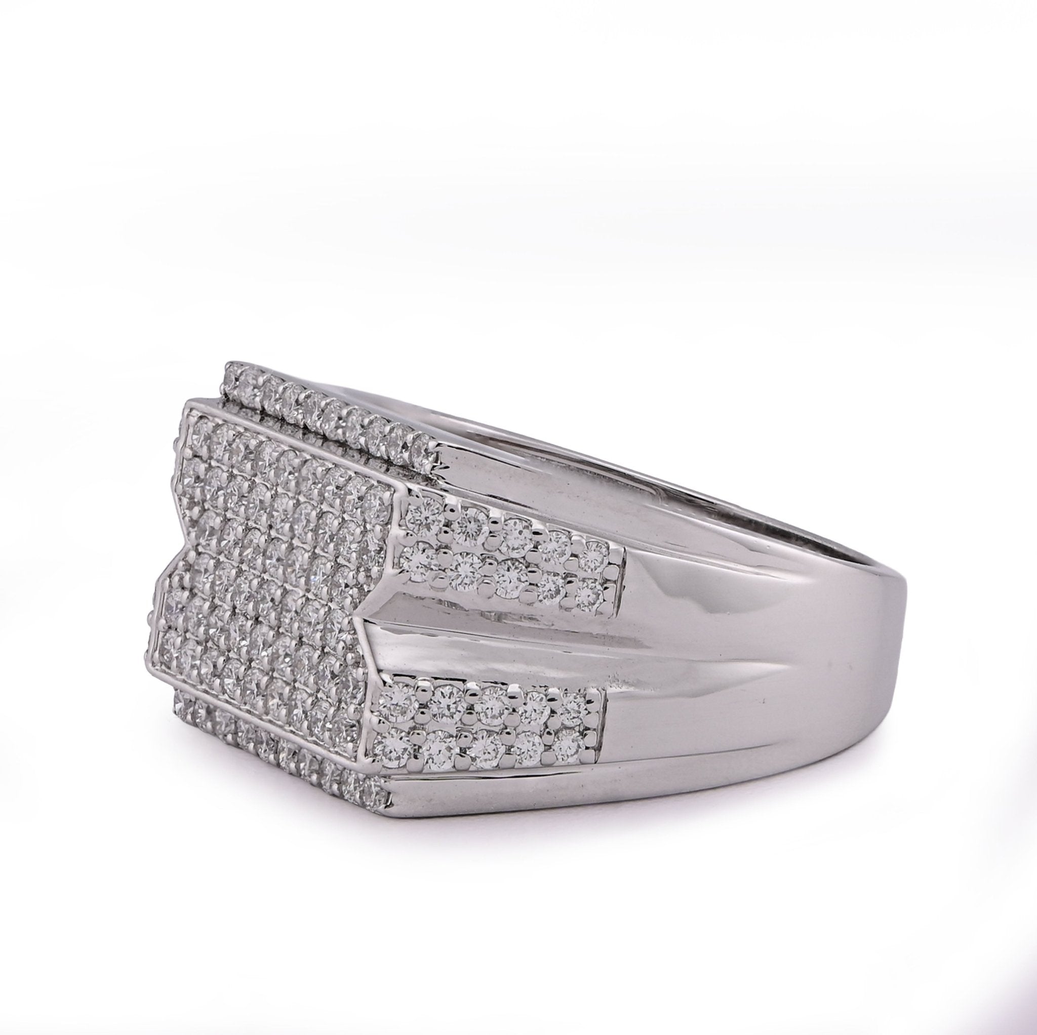 925 WS 1.18CT Men Rectangle Diamond Cut Lab Diamond Pinky Ring - Elite Jewelers - Rings