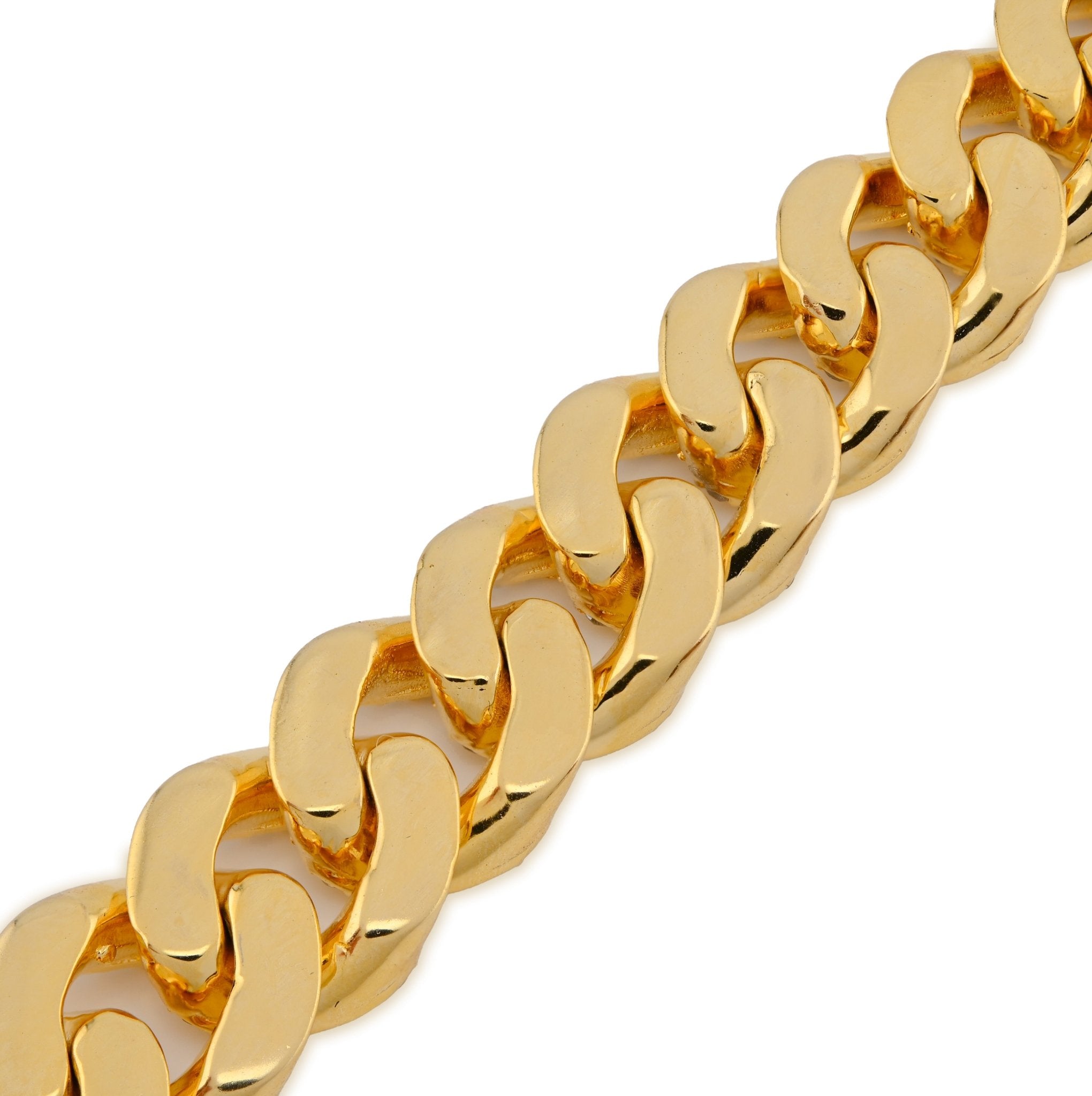 925 Yellow Cuban Link 12MM 9.25CT Lab Diamond 8" Men Bracelet - Elite Jewelers - Bracelets