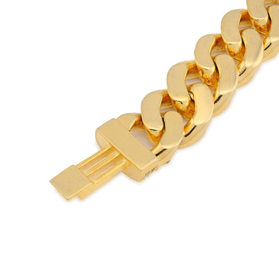 925 Yellow Cuban Link 12MM 9.25CT Lab Diamond 8" Men Bracelet - Elite Jewelers - Bracelets