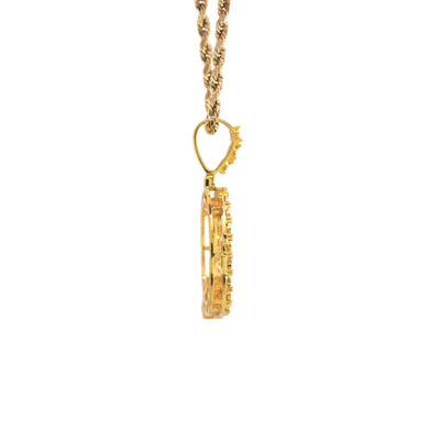 925 Yellow Natural 0.15 CTW Diamond Initial Alphabet "Q" Pendant 2g Unisex Charm - Elite Jewelers - Charms & Pendants