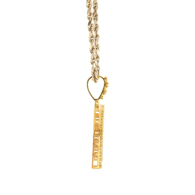 925 Yellow Natural 0.15 CTW Diamond Initial Alphabet "X" Pendant 2g Unisex Charm - Elite Jewelers - Charms & Pendants