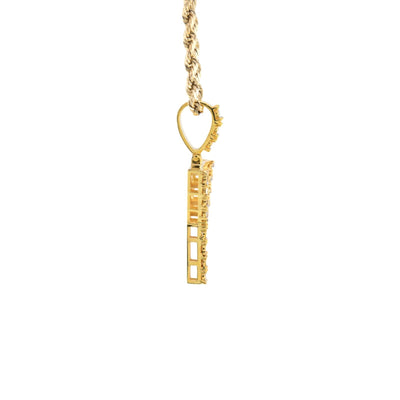 925 Yellow Natural 0.15 CTW Diamond Initial Alphabet "Y" Pendant 2g Unisex Charm - Elite Jewelers - Charms & Pendants