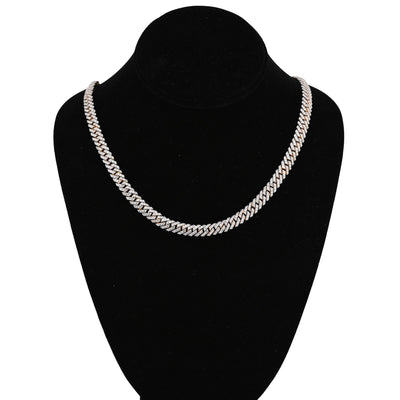 925 Yellow Silver 12.87CT 8MM Lab Diamond Snake Cuban Link Chain 21" Necklace - Elite Jewelers - Necklaces