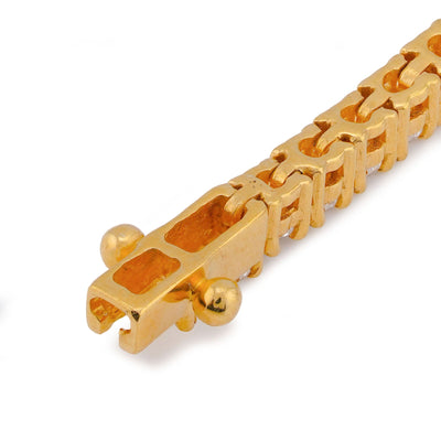 925 Yellow SS 4.30CT 7 Pointer Lab Diamond Tennis Bracelet 7" - Elite Jewelers-Bracelets