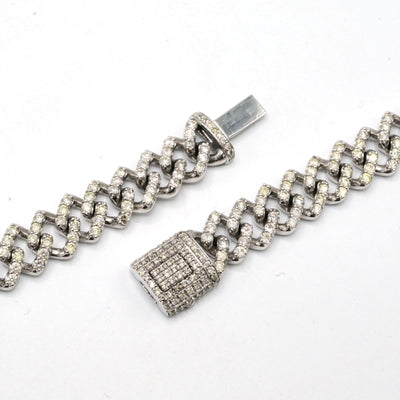 9MM 10k White Gold 18CTW Natural Diamond Cuban Chain 54.1g 22 Inches Necklace - Elite Jewelers - Necklaces & Chains