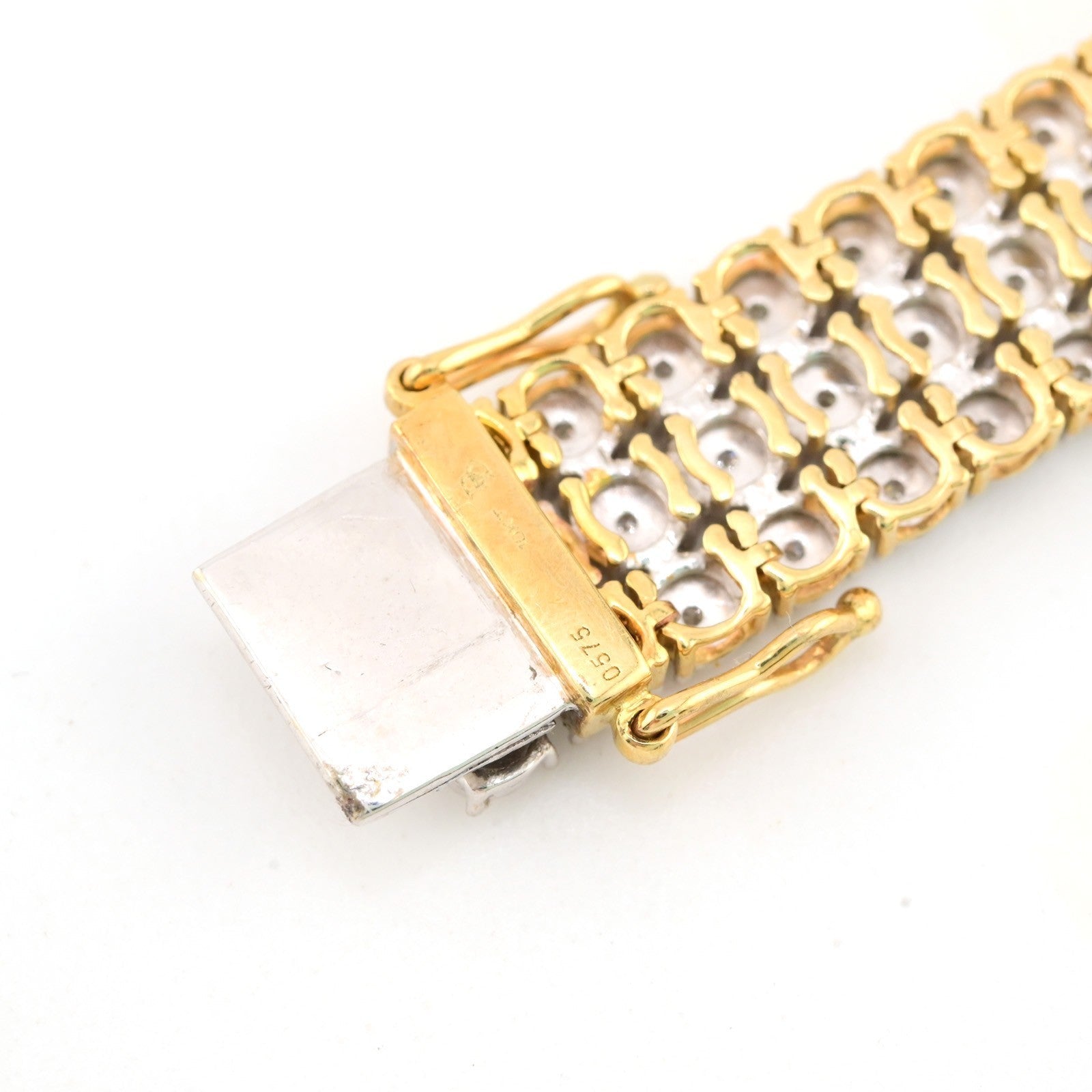 9MM 10k Yellow Gold 24gms 2CTW Natural Diamond Triple Row Tennis Bracelet 8 Inch - Elite Jewelers - Bracelets