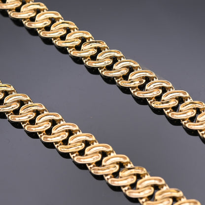 10k Yellow Gold 9.87 CTW Natural Diamond Cuban Link Chain 20" Necklace