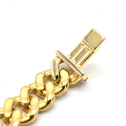 10K Yellow Gold Round Cut Natural Diamond 3.6CT Cuban Link 6MM Bracelet 8"