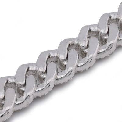 925 SS 2.625CT Natural Diamond Cuban Link 6MM 8" Men Women Bracelet