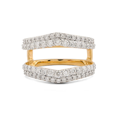 14K Yellow Gold 1.04CT Lab Diamond Women Ring