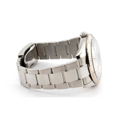 41mm Rolex Datejust II – Factory Set Stainless Steel with White Stick Dial & Fluted Bezel