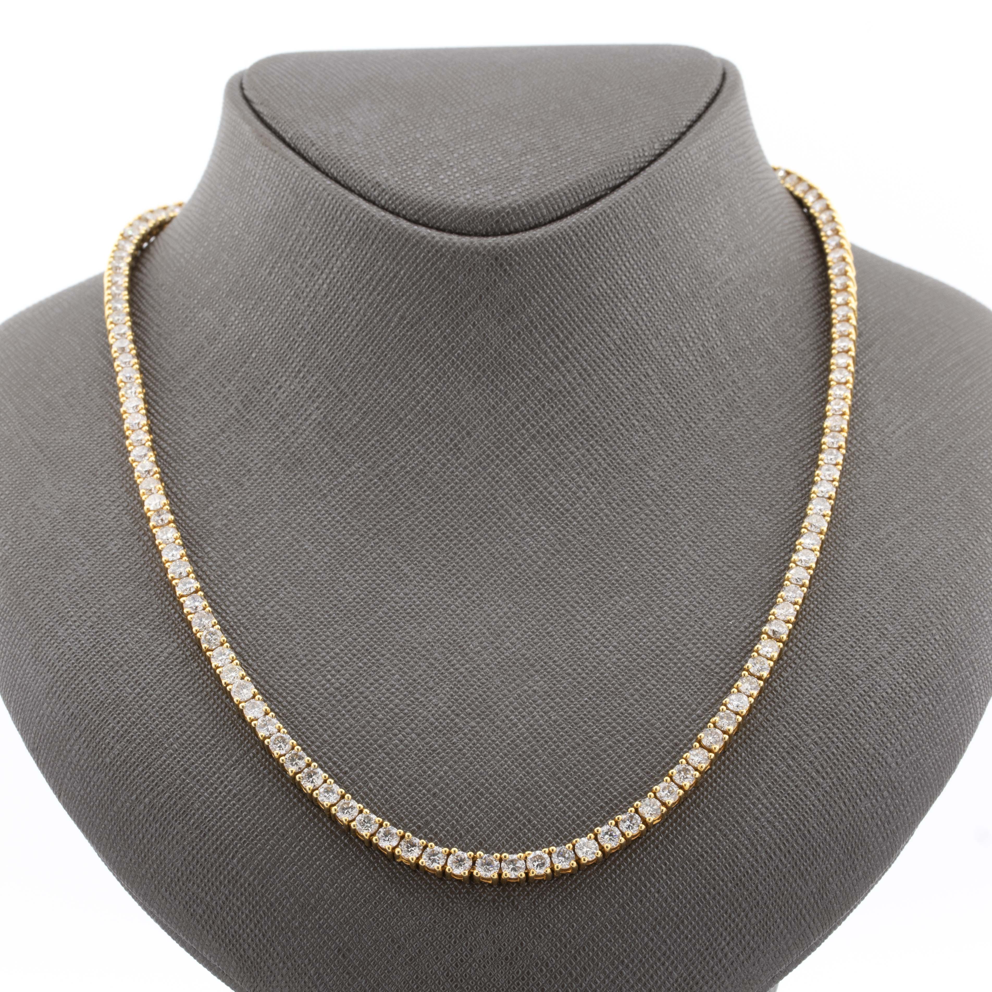 10kt 7 Pointer Diamond Tennis Chain (3.5mm, 22”)