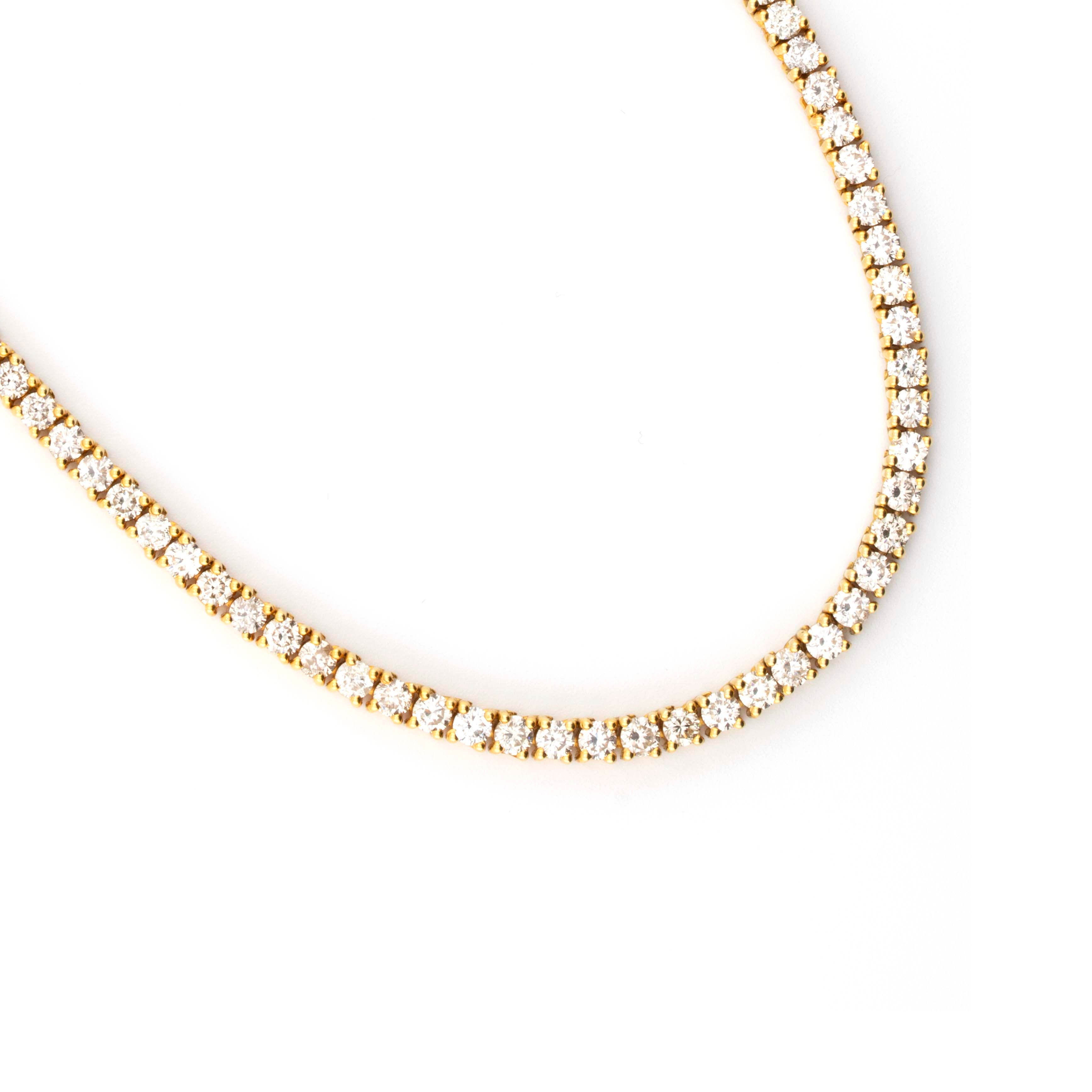 10kt 7 Pointer Diamond Tennis Chain (3.5mm, 22”)