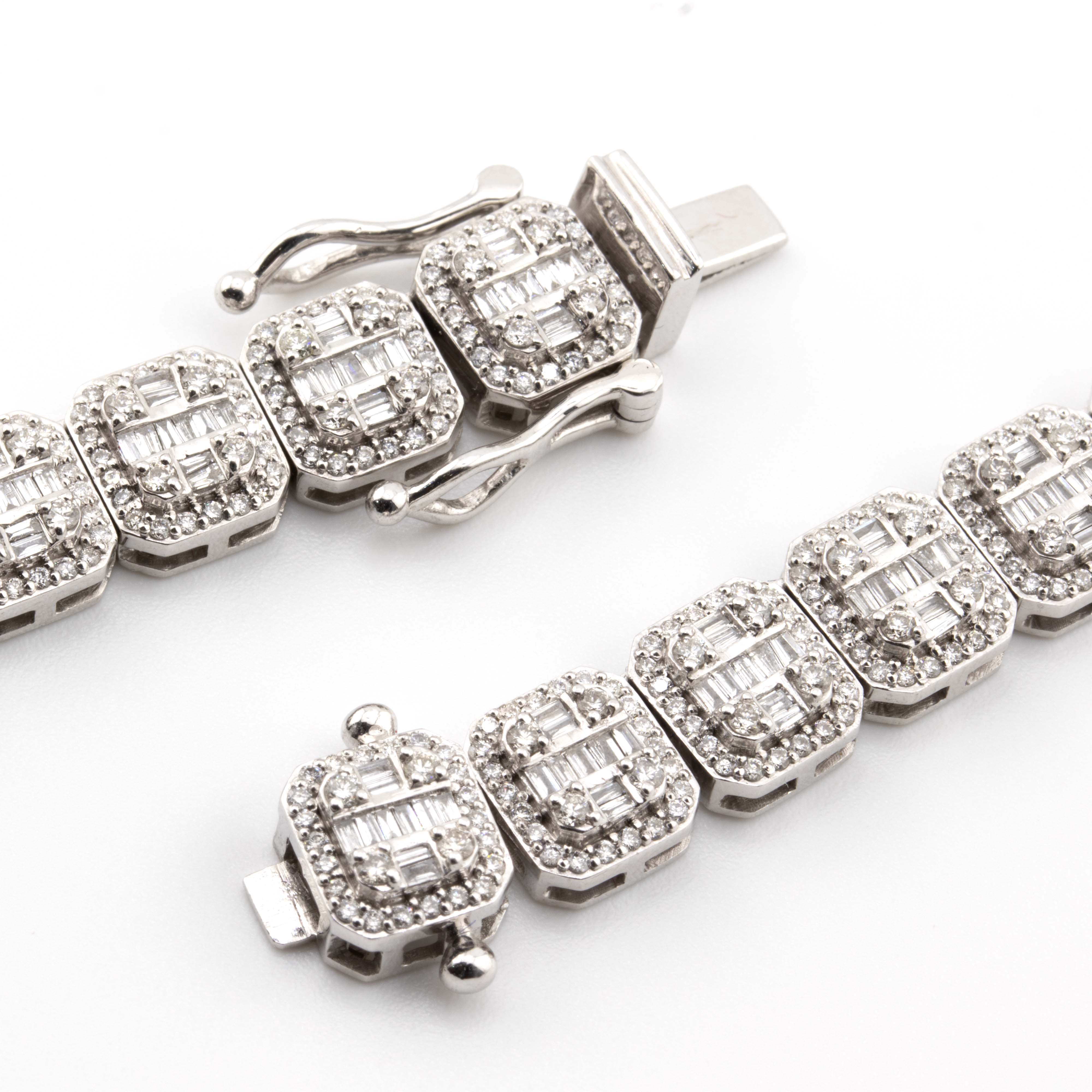 8mm Square Baguette Tennis Chain (8mm, 22”)