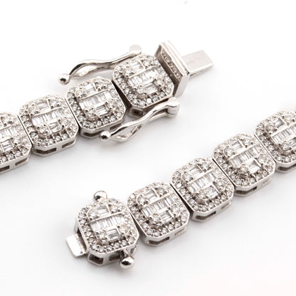 8mm Square Baguette Tennis Chain (8mm, 22”)