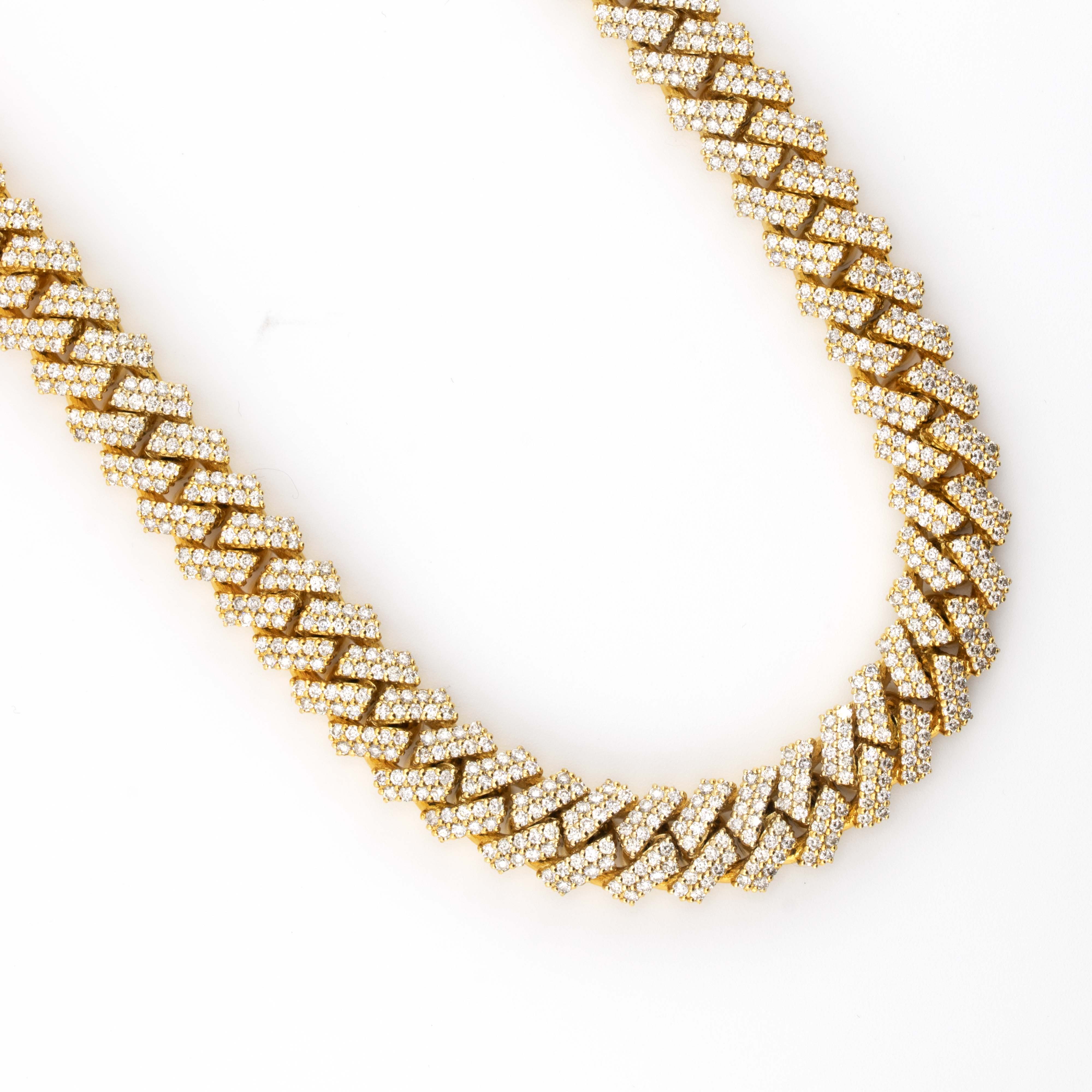 10k Yellow Gold Cuban Prong Chain (12mm, 20”)