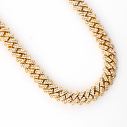 10k Yellow Gold Cuban Prong Chain (12mm, 20”)
