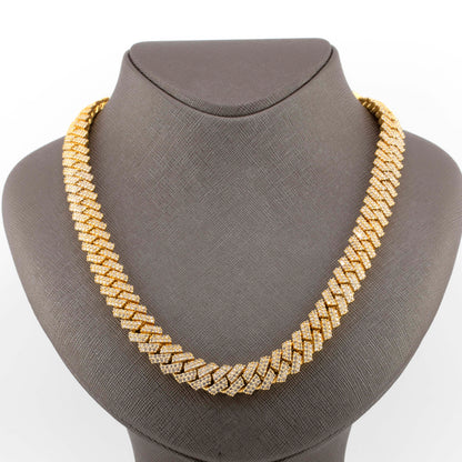 10k Yellow Gold Cuban Prong Chain (12mm, 20”)