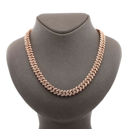 10k Rose Gold Cuban Prong Chain (8mm, 18”)