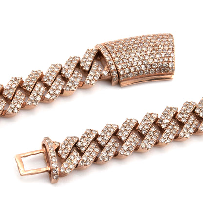 10k Rose Gold Cuban Prong Chain (8mm, 18”)