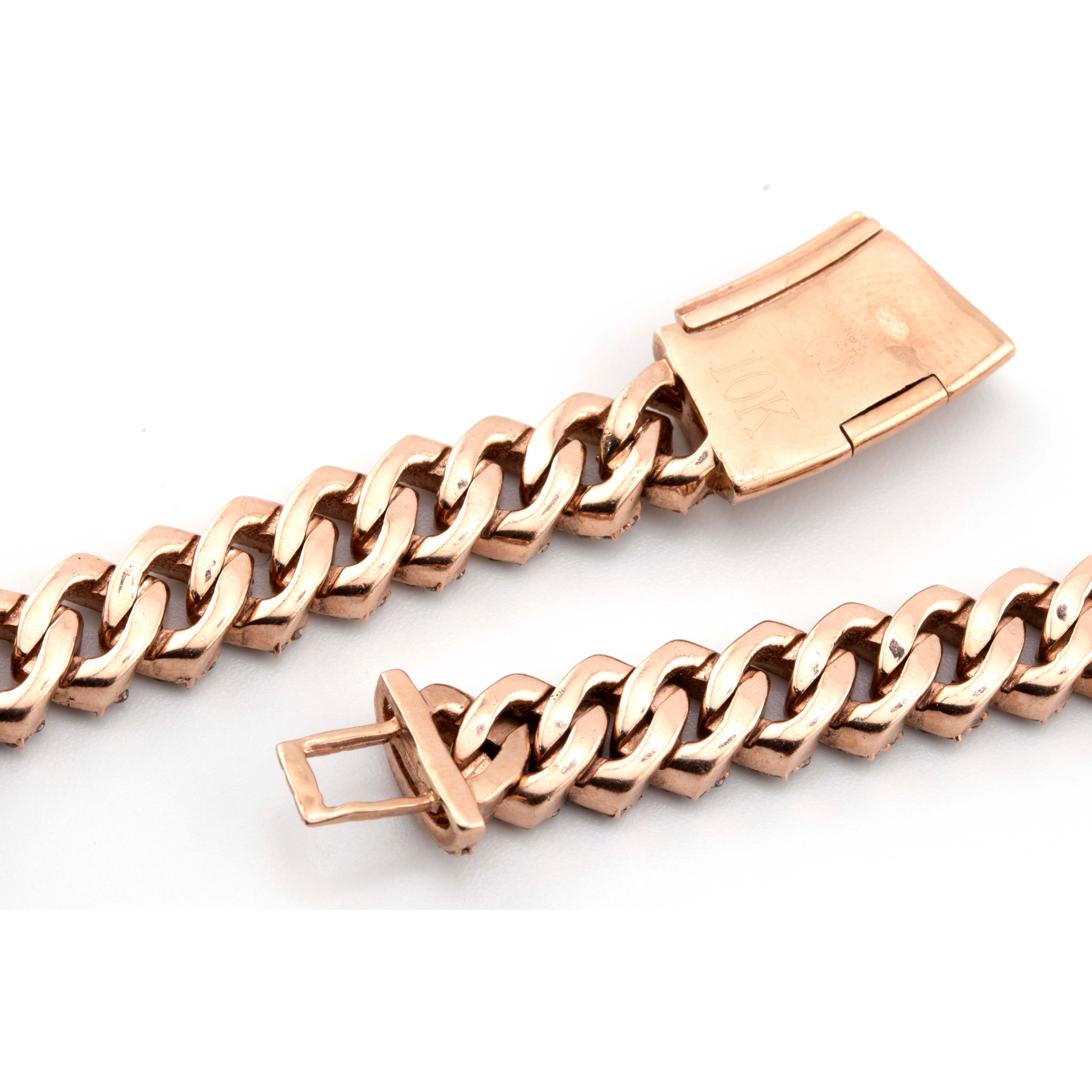 10k Rose Gold Cuban Prong Chain (8mm, 18”)
