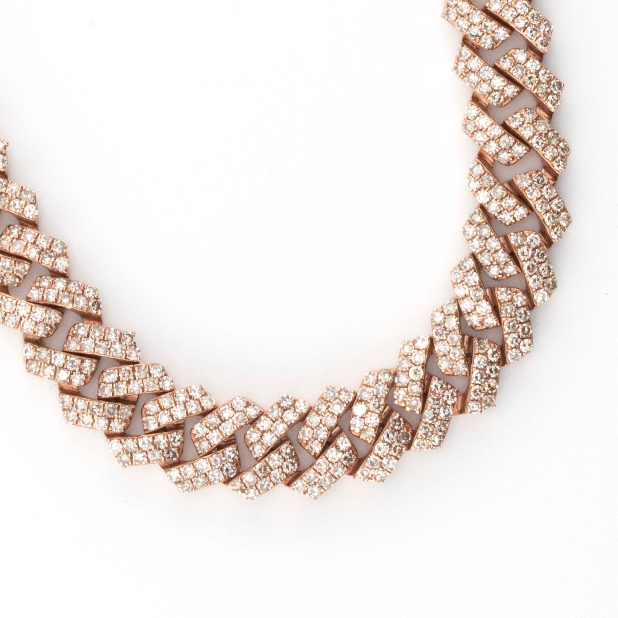 10k Rose Gold Cuban Prong Chain (8mm, 18”)