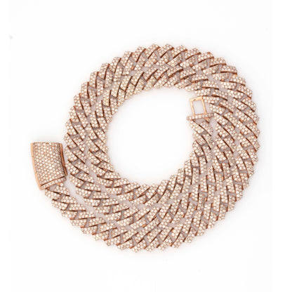 10k Rose Gold Cuban Prong Chain (8mm, 18”)
