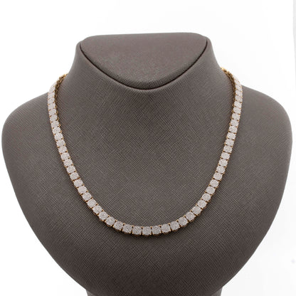 Square Round Diamond Tennis Chain (4.5mm, 20”)