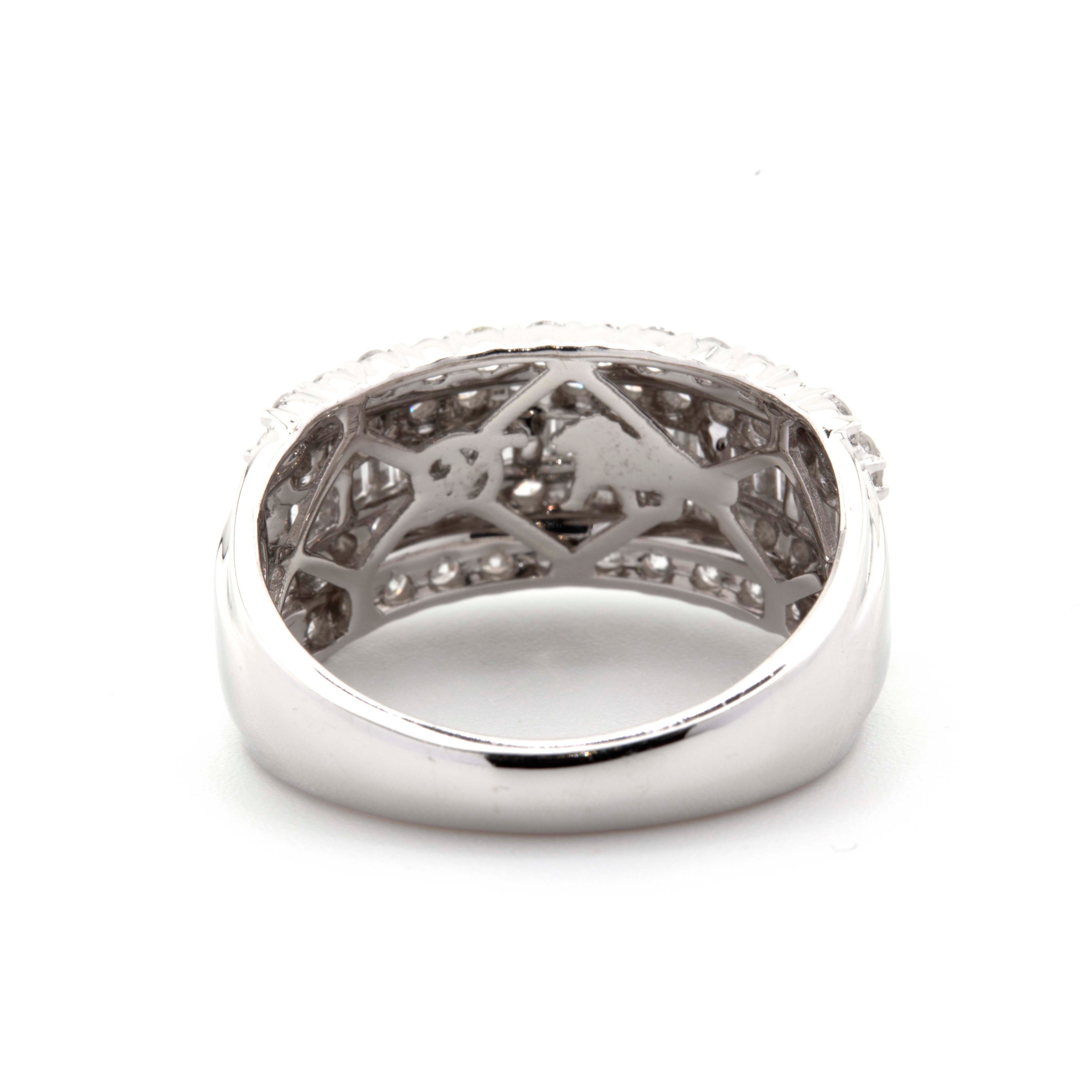 10K White Gold Baguette Diamond Band