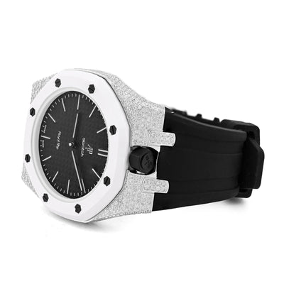AP x Swatch Royal Pop Natural Diamond Band Black/White Watch Ocho Negro - Elite Jewelers-Luxury Watch