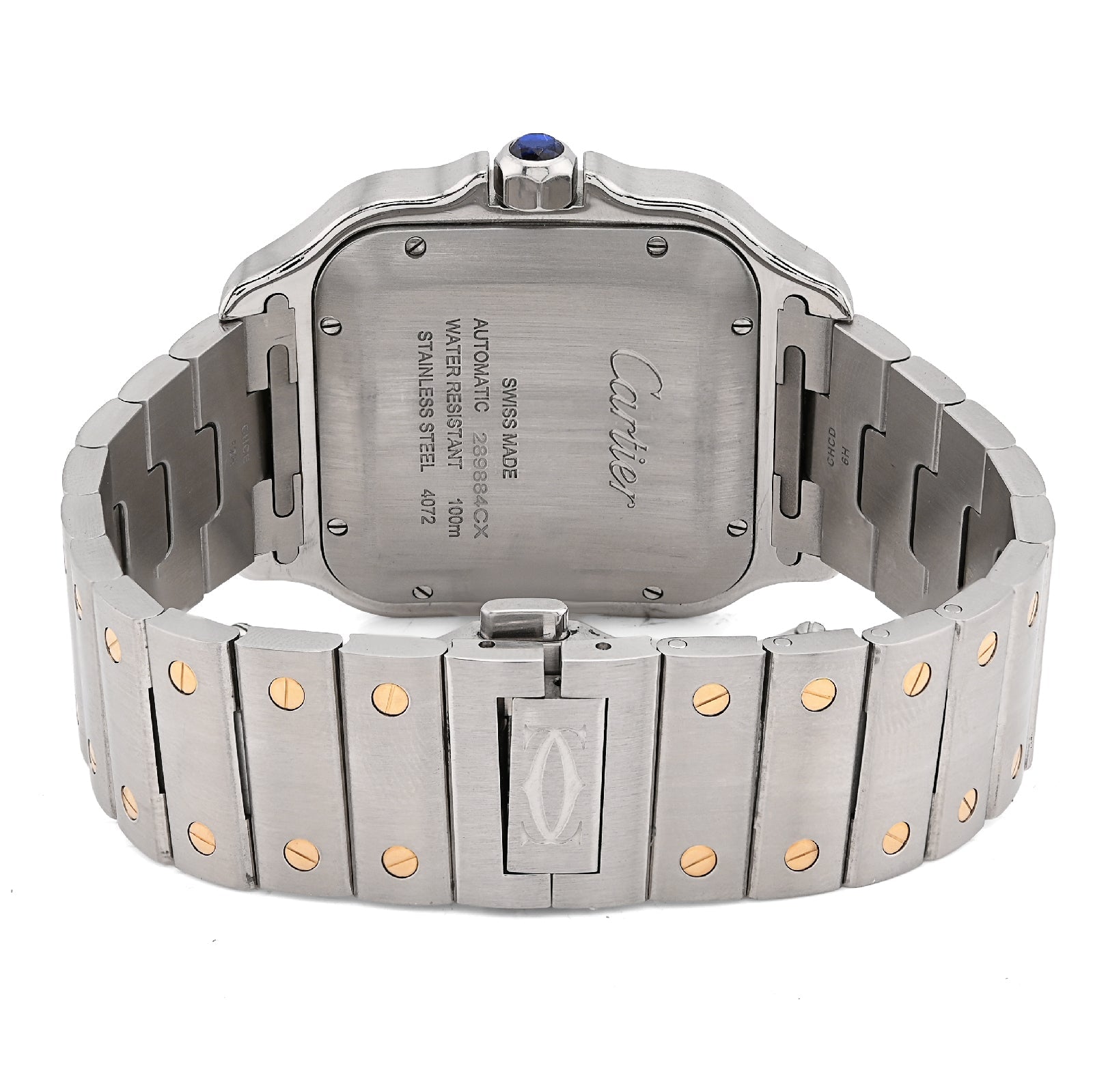 Cartier De Santos 40MM Gold and Steel 2 Tone Roman Dial All original FULL SET Watch - Elite Jewelers - Luxury Watch