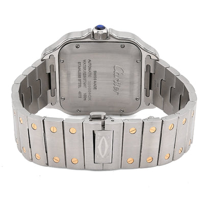 Cartier De Santos 40MM Gold and Steel 2 Tone Roman Dial All original FULL SET Watch - Elite Jewelers - Luxury Watch